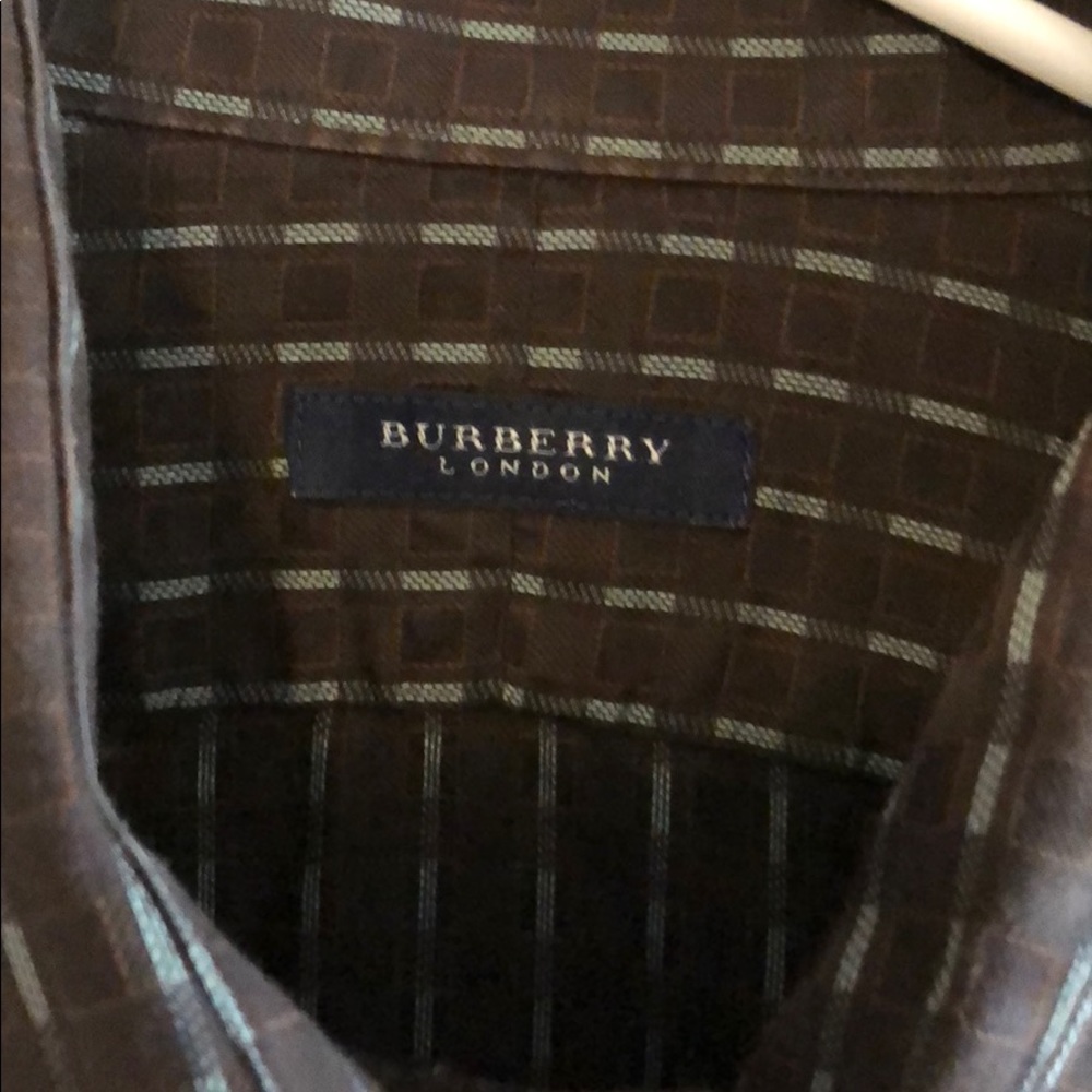 Burberry French cuff button down 17.5 x 44 EUC
